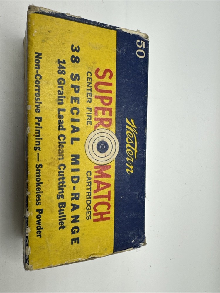 VINTAGE EMPTY Western Super Match 38 Special Mid-Range Shell Box
