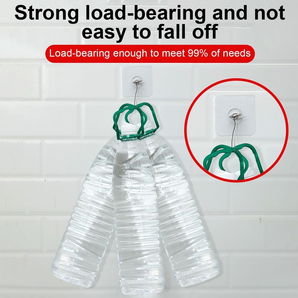 12 Pcs Heavy Duty Adhesive Ceiling Hooks Ceiling Wall Hooks Hangers Without N...