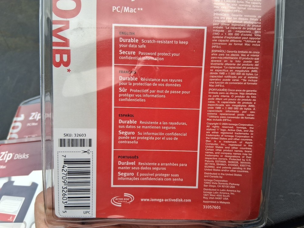 6 Iomega 100mb Zip Disks