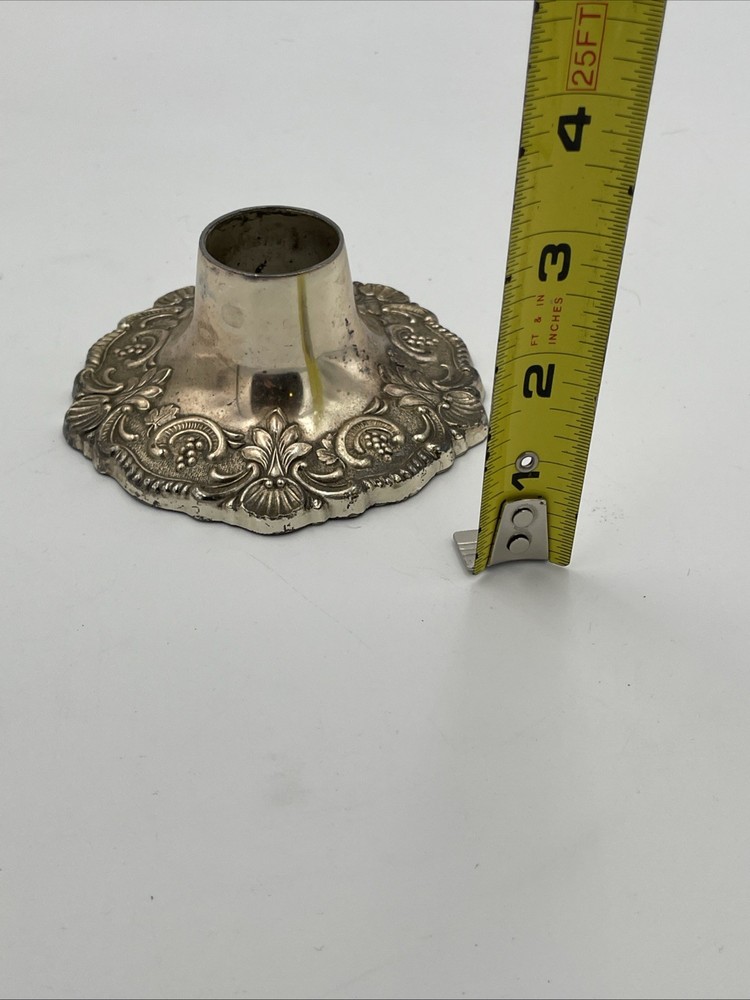 Vintage Silverplate Candelabra Insert Replacement Piece Bobeche Unique H1