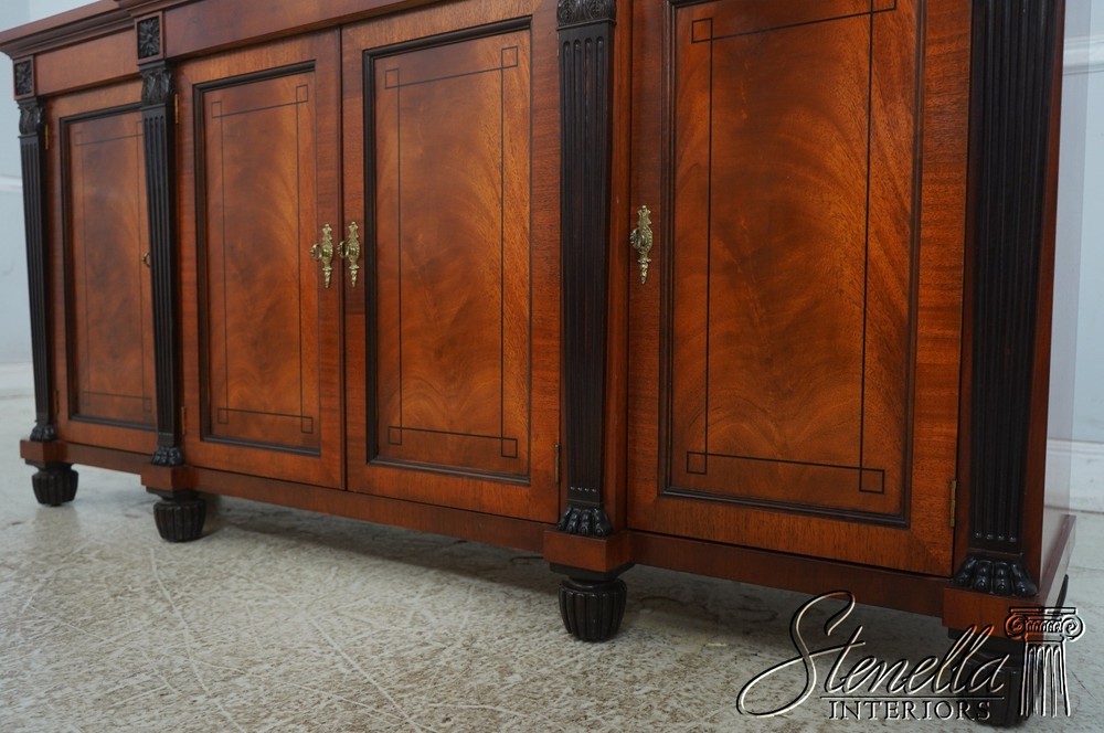 70548: BAKER Neoclassical Mahogany Sideboard w. Ebonized Details