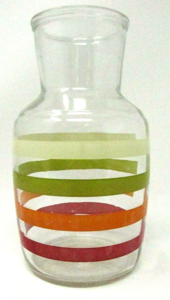 VINTAGE RETRO STRIPED JUICE PITCHER