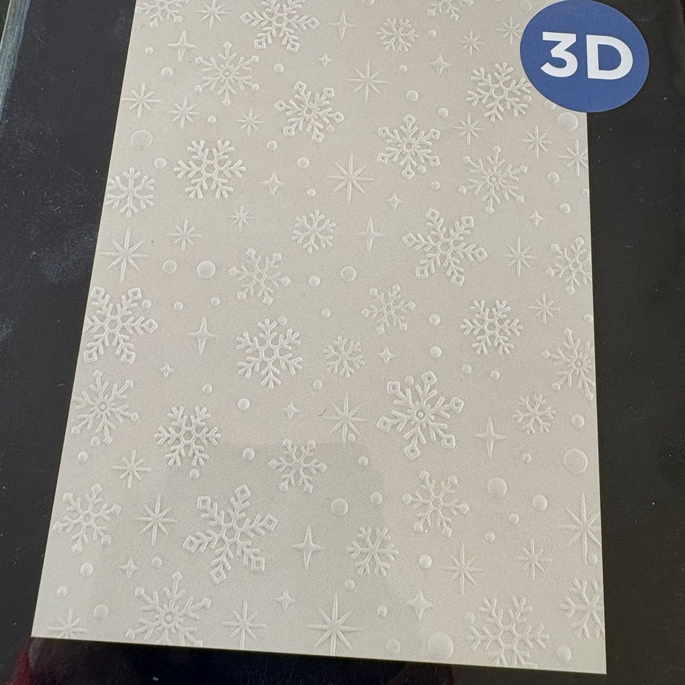 Simon Hurley Sparkling Snow Spellbinders 3D Embossing Folder