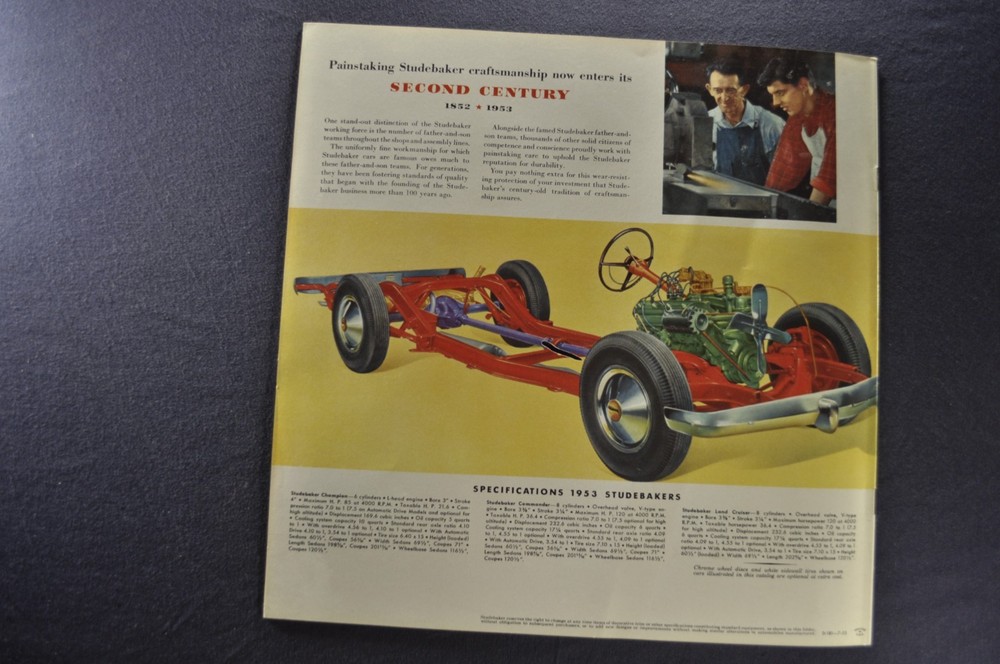 1953 Studebaker Brochure Commander Starliner Champion Starlight Coupe (Hole)