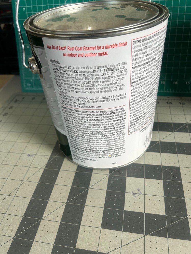 NEW *DENTED* Do it Best Rust Coat Oil-Based Gloss Enamel Hunter Green 1-GALLON