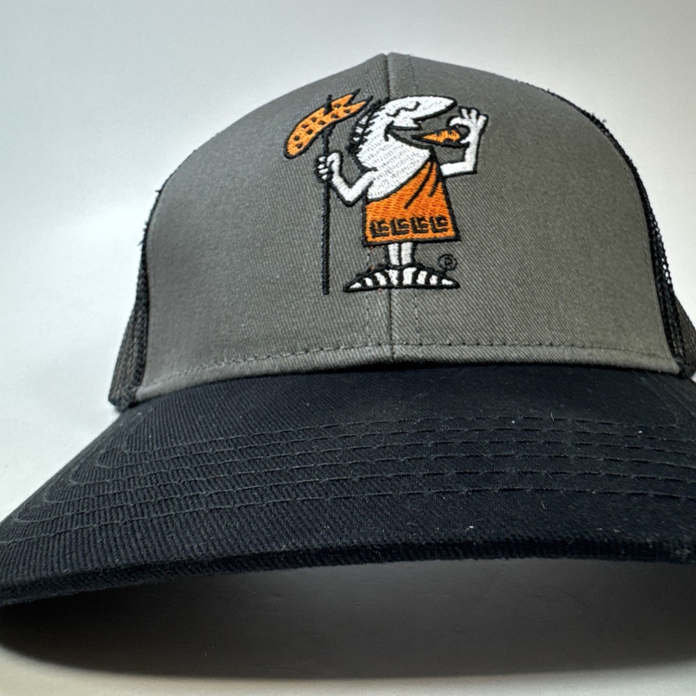 Little Caesar’s Hat Gray Black Hook Pile  Cap Employee Uniform Worker New