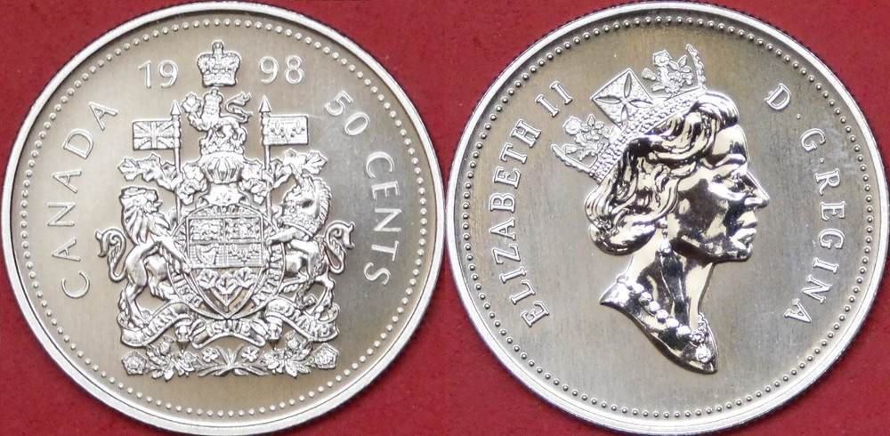 Specimen 1998 Canada 50 Cents From Mint's Set