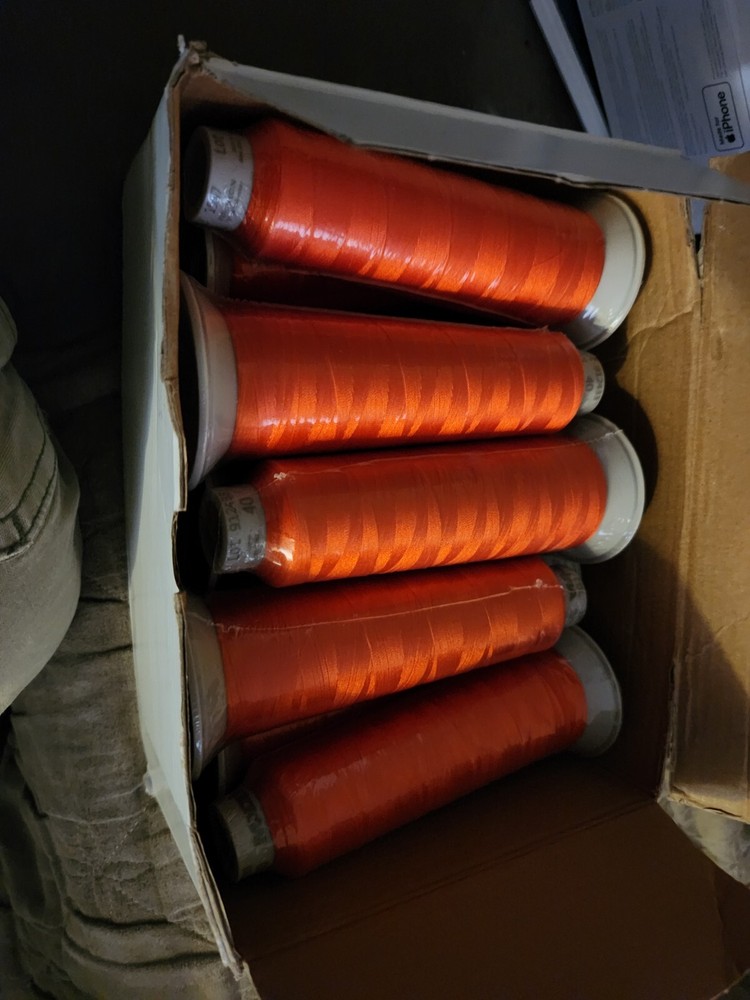 MADEIRA (10 PACK) Polyneon #40 Polyester Embroidery Thread 2500m Orange 1987