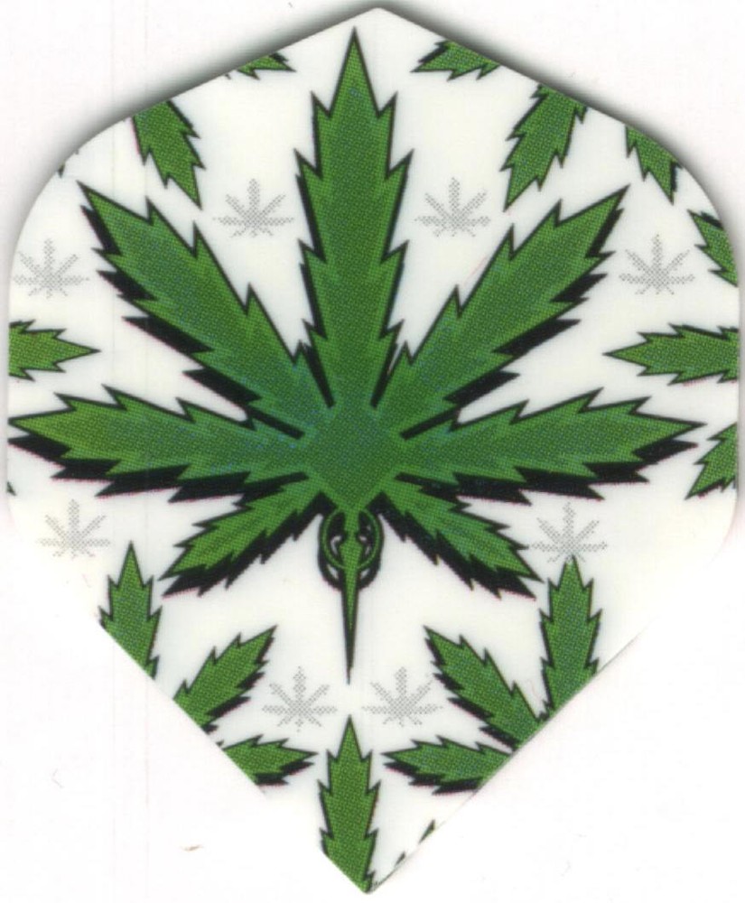 Pot Leaf Dart Flights: 3 per set