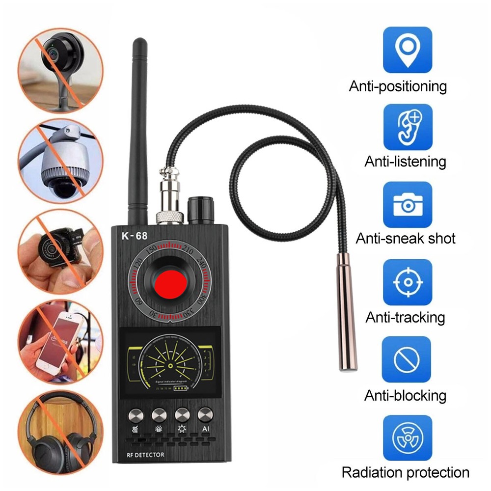 Anti-Spy Camera Wireless RF Detector GPS Tracker GSM Bug Finder Scanner Device
