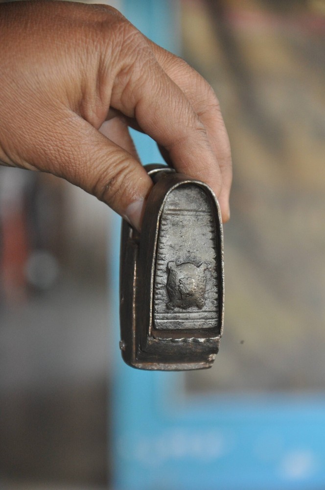 Vintage Iron Unique Typical Shape Handcrafted Solid Heavy Padlock