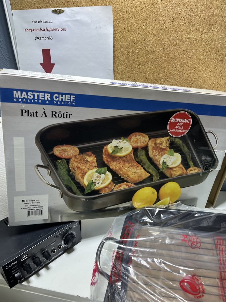 ✅Master Chef 16.5”x12”x2.75” Oven To Table Roasting Pan New Clean Chef Cookware