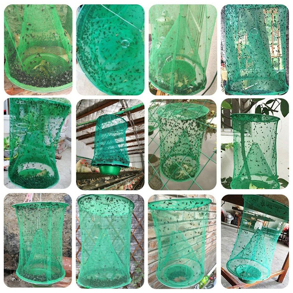 2Pack Fly Trap Ranch Reusable Catcher Killer Cage Net Pest Bug Catch Fly Cather