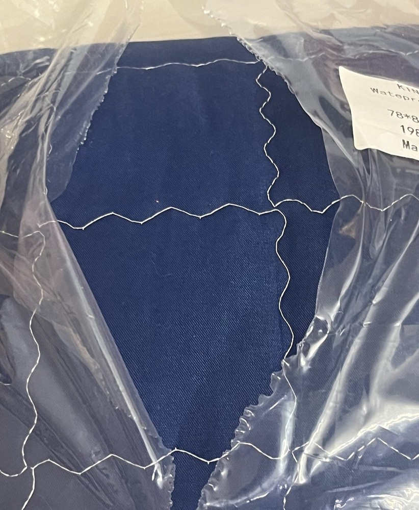 Navy Blue Waterproof Mattress Protector Cover King Bed