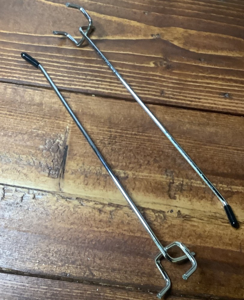 8" Pegboard Hooks, Light Duty, Rubber Tip, Chrome, 1/8", Open-box (65-Qty)