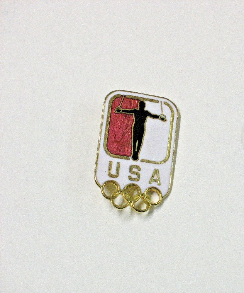 U.S.A. Gymnastics Olympic Lapel Hat Pinback