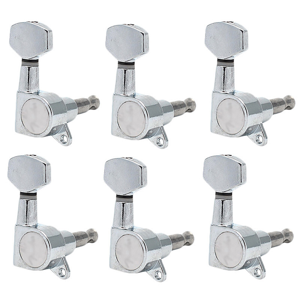 R Guitar String Inline Tuning Pegs Locking Tuners Keys Machine Heads Chrome Lots