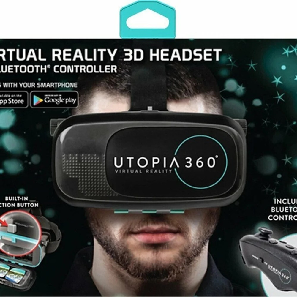 ReTrak Utopia 360 Virtual Reality Headset with Bluetooth Controller