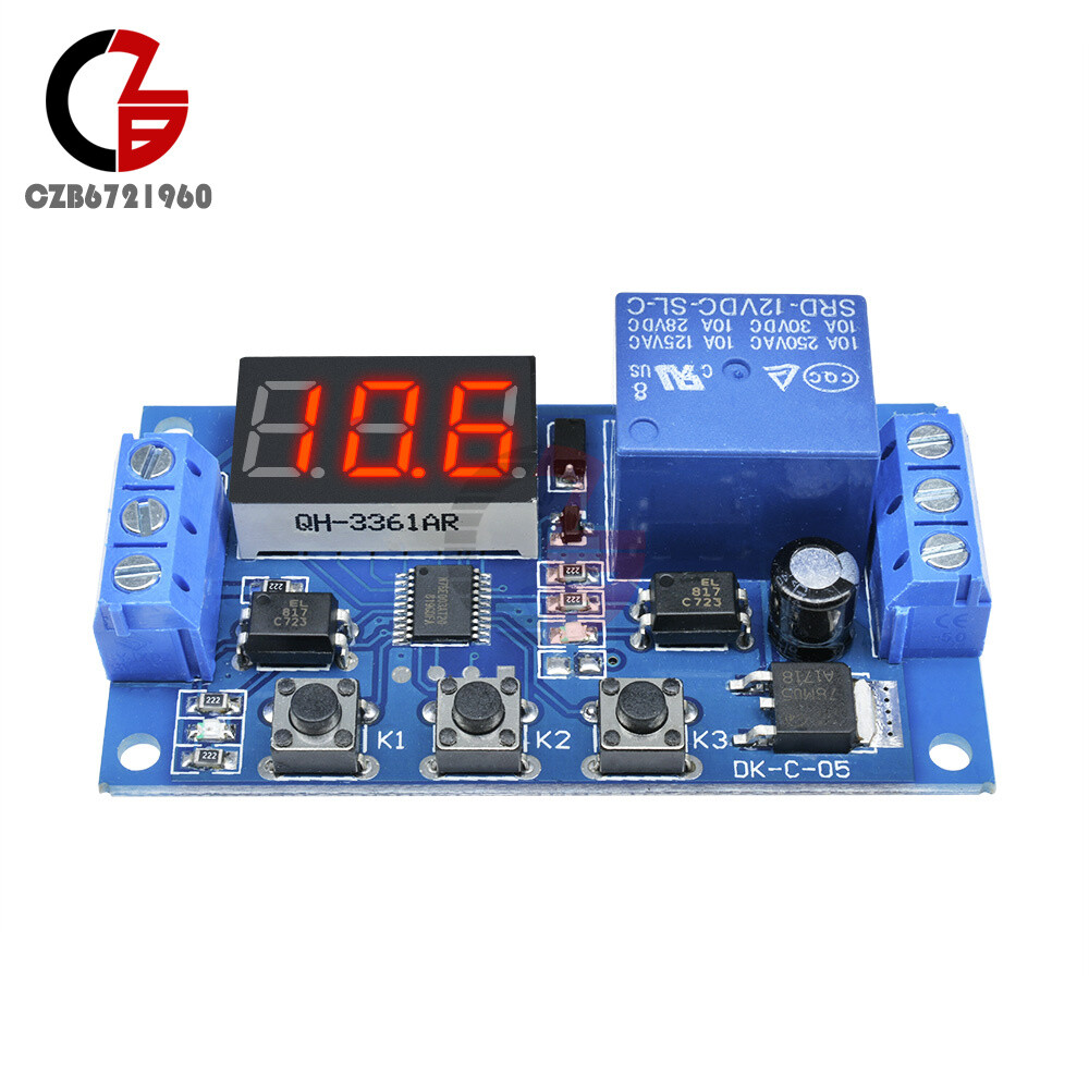 DDC-331 Digital DC12V LED Display Delay Time Timer Relay Module Control Switch