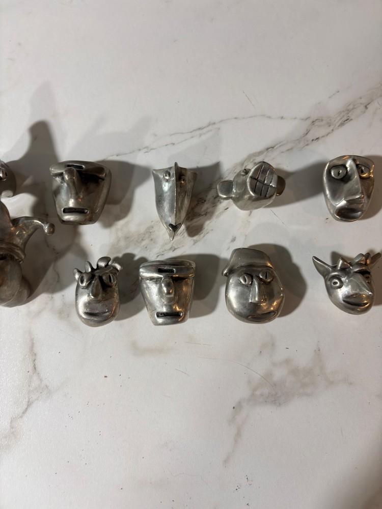 Roux Roux Original Pewter Drawer Cabinet Pull Vtg