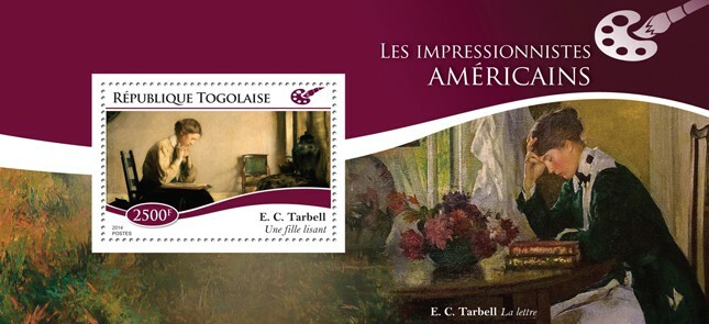 2014 TOGO MNH. AMERICAN IMPRESSIONISTS |  Michel Code: 6470 / Bl.1111