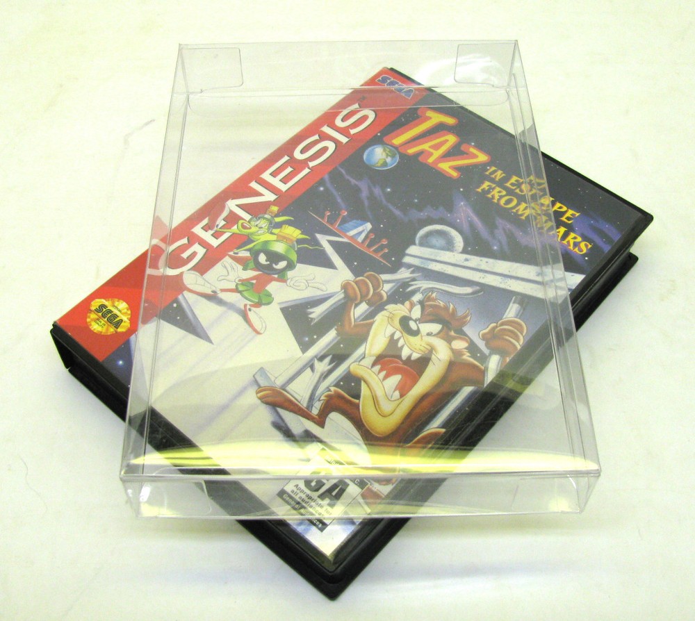 1x SEGA GENESIS CIB GAME - CLEAR PLASTIC PROTECTIVE BOX PROTECTOR SLEEVE CASE