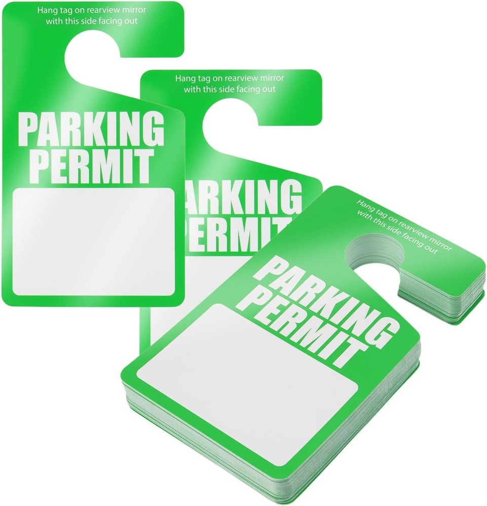Reusable Parking Permit Hang Tag Placards