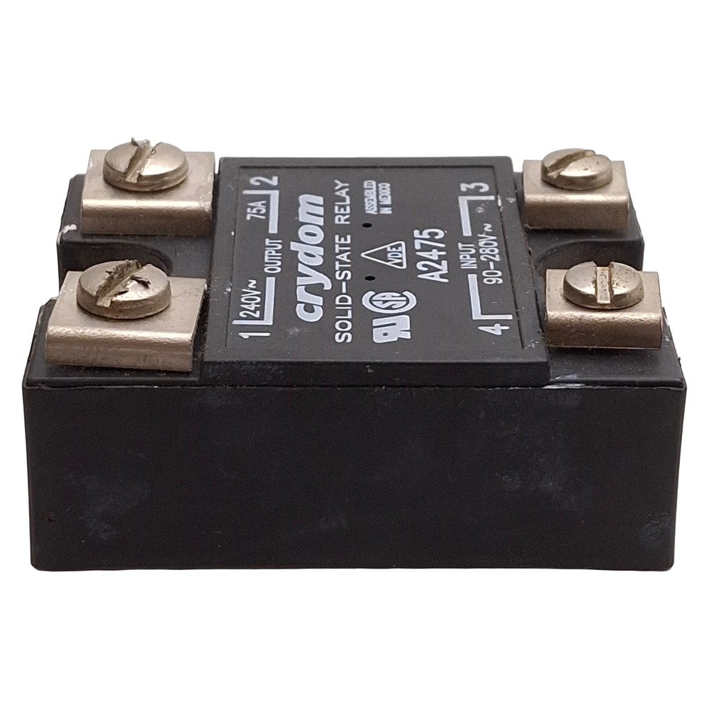 Crydom A2475 Solid-State Relay, SPST-NO, 90-280VAC Input, 75A 240VAC Output