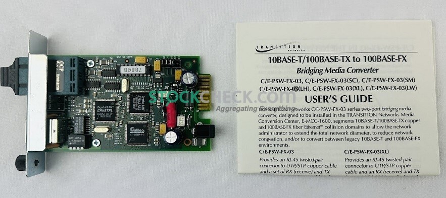 Transition Networks C/E-PSW-FX-03(LH) Bridge Media Converter