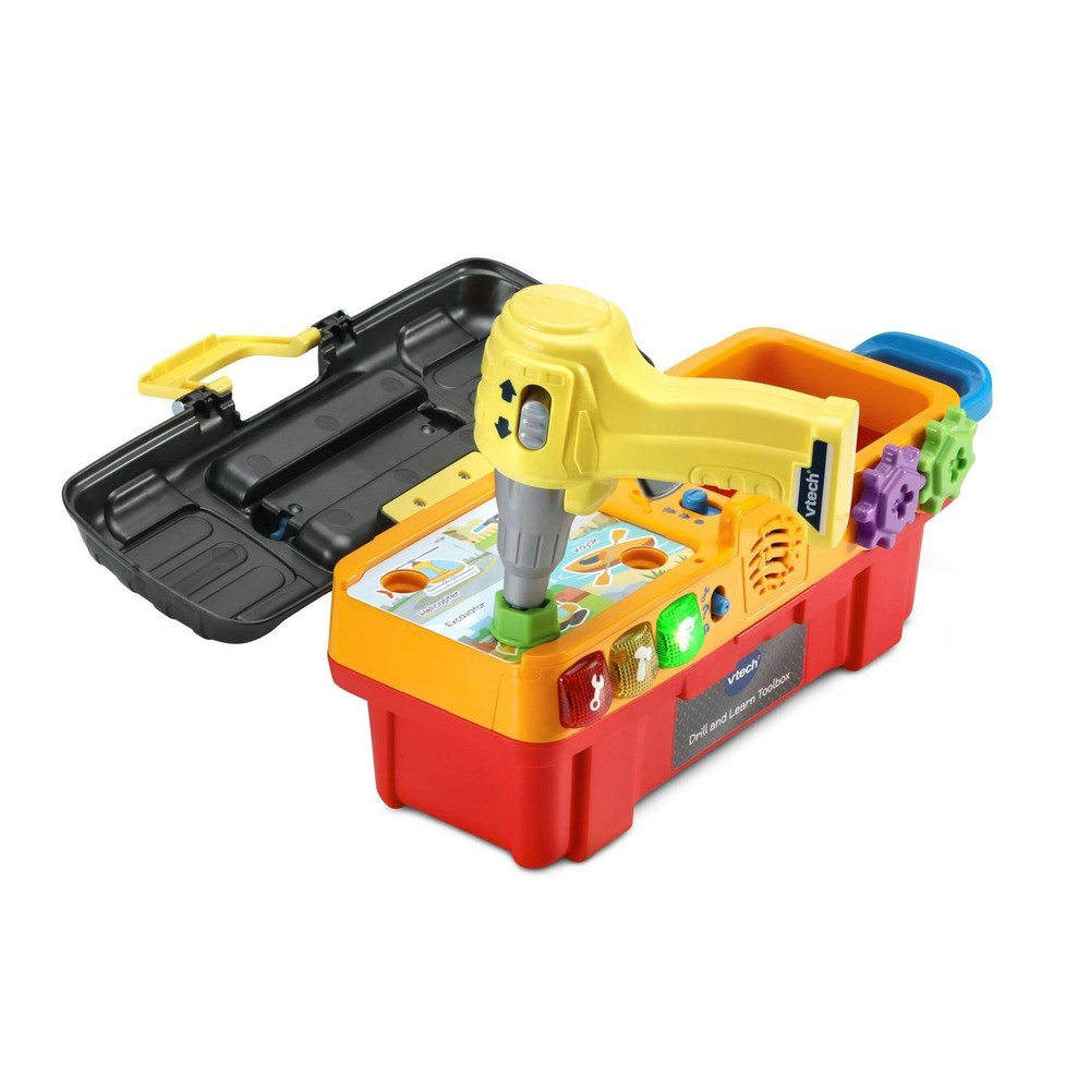 Kids Drill & Learn Toolbox Play Construction Toys Tools Accessories Multicolor