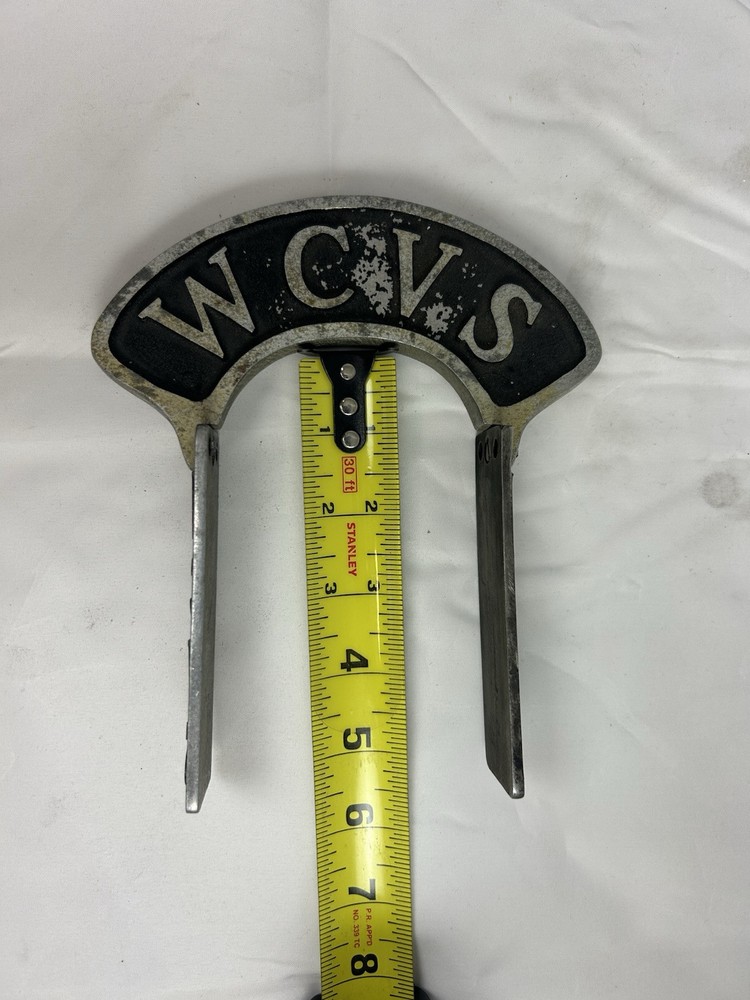 Original Cast Aluminum Microphone Flag WCVS