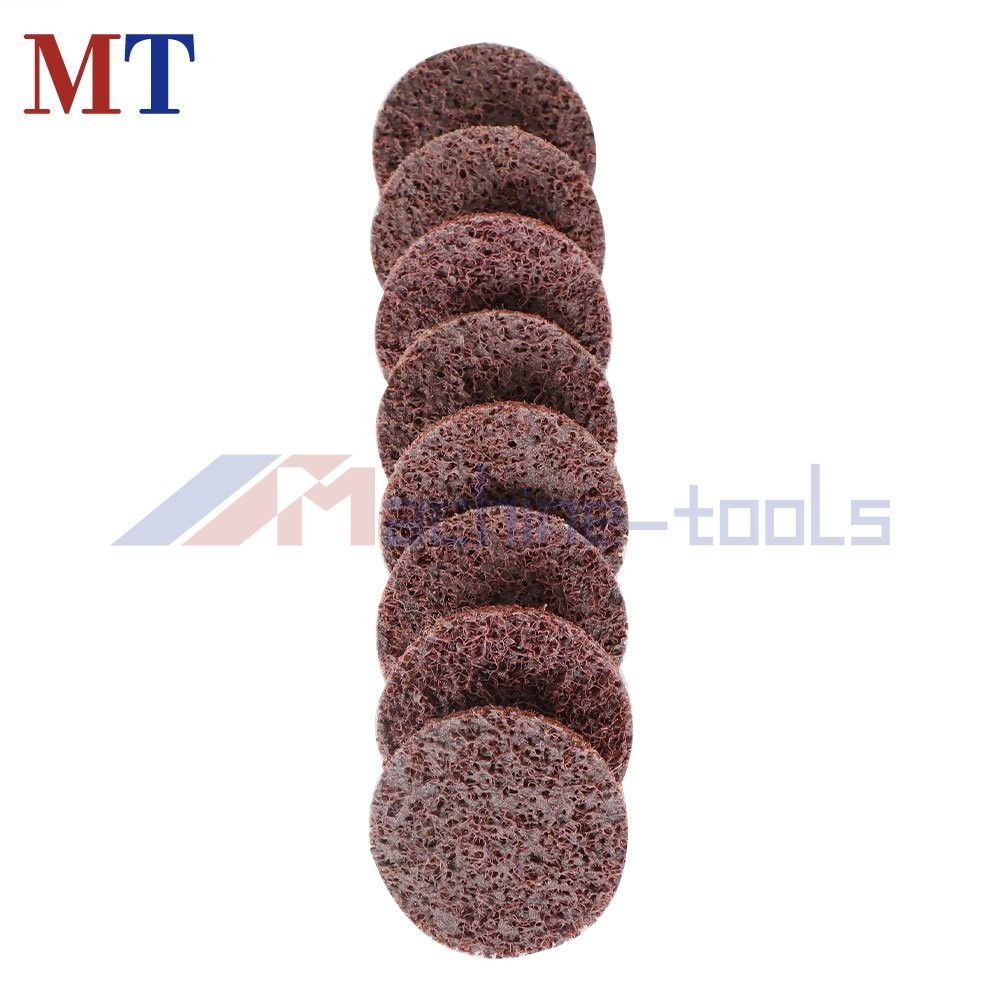 50 Pack Medium Surface Conditioning Discs 2" Roll Lock Die Grinder Sanding Pads