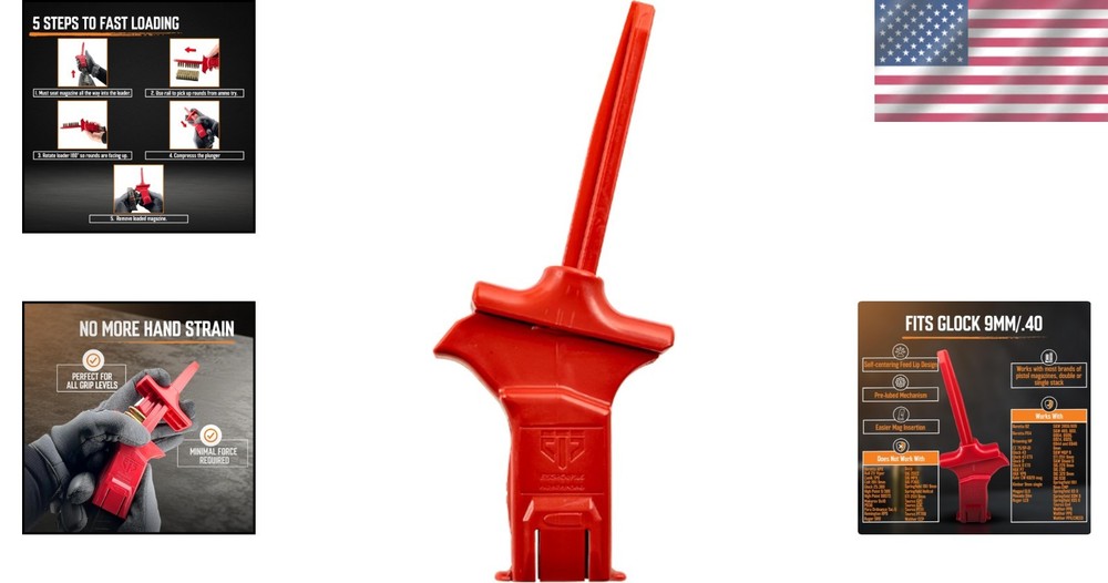 Speed Loader for Glock Magazines in Red