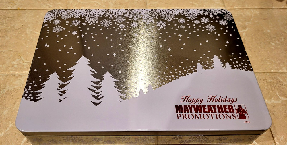 Mayweather Promotions/Mrs Fields Empty "Happy Holidays" Cookie Tin