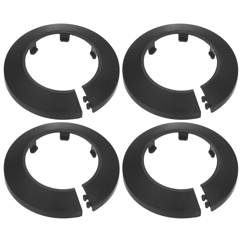 4-Pack Pipe Cover Decoration for 50mm Flange Water Pipe [Black]