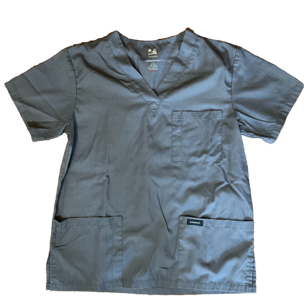 Dagacci Scrubs Top - Size XS - Women - Grey Gray