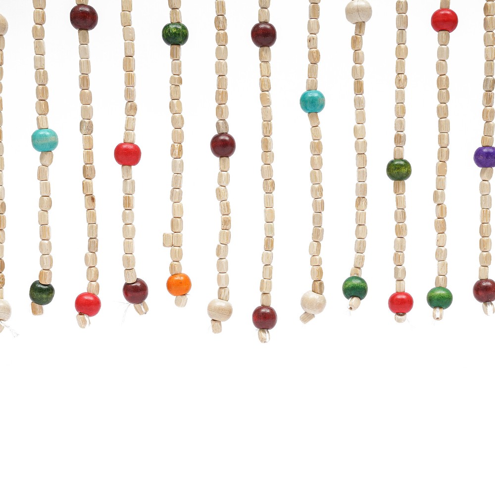 Natural Bamboo Beaded Curtain Colorful Boho Bamboo Beaded Window Doors Divider