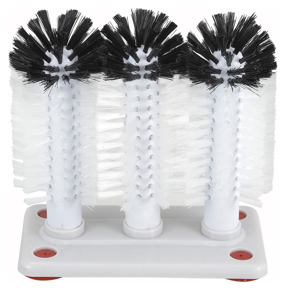 Glass Brush Set, Plastic Base, 3 Brushes (12 Each)