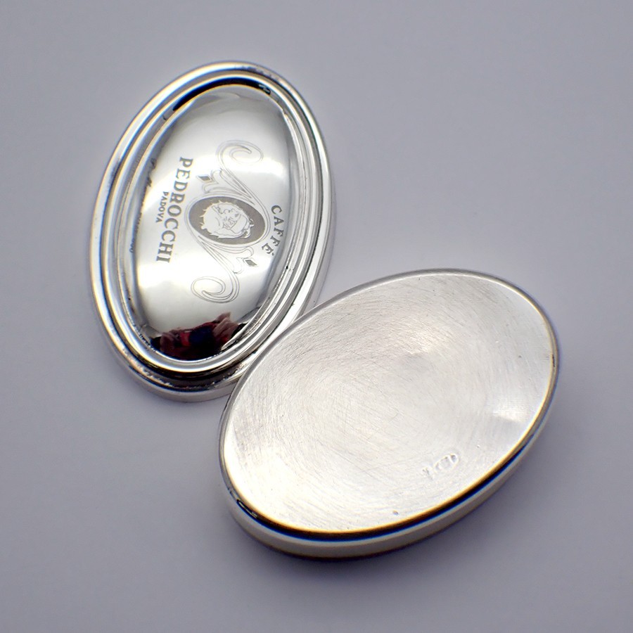 Oval Box Caffe Pedrocchi Padova Italian Sterling Silver