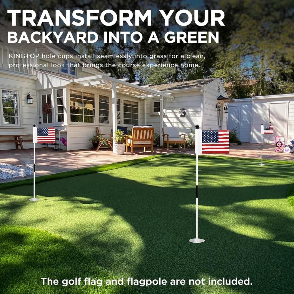 Foldable Golf Hole Cups with Drainage - Perfect for Practice Greens - 2 Count
