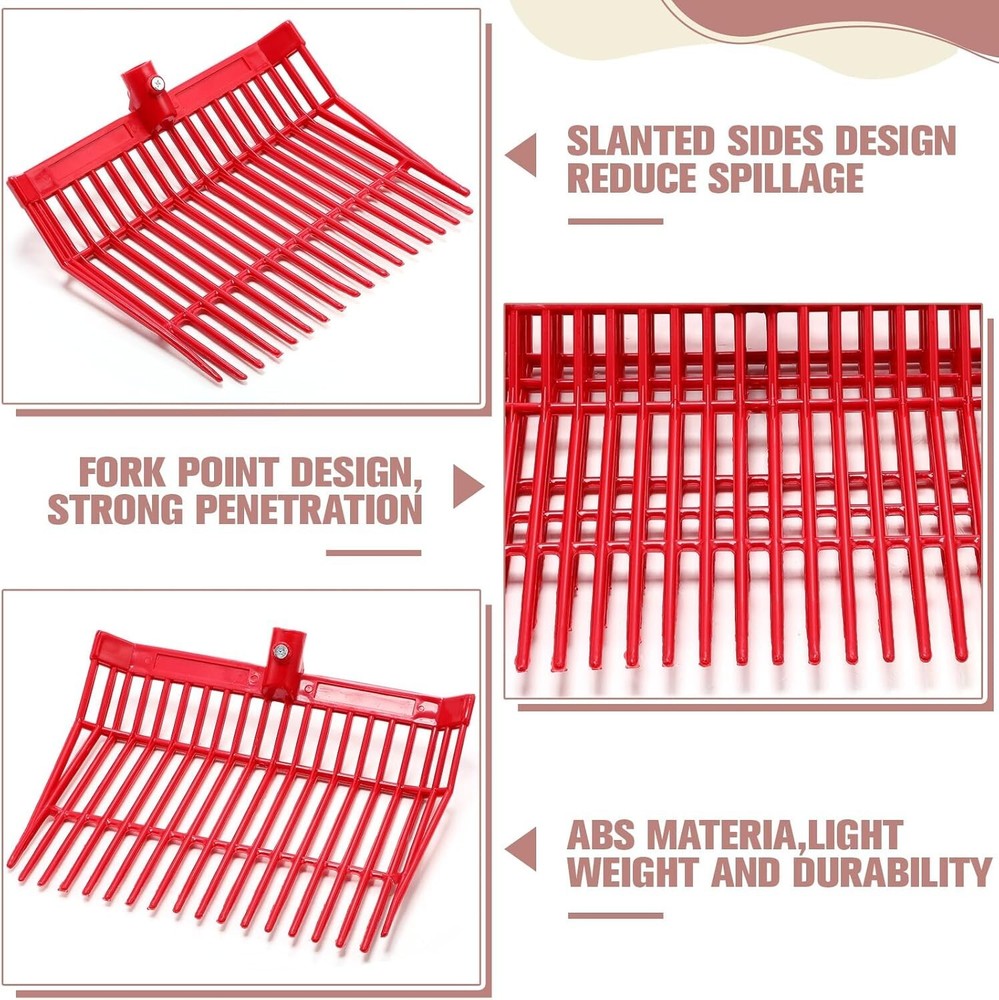 Versatile 6 Pack Manure Fork Replacement Heads - Ideal for Garden and Farm Use
