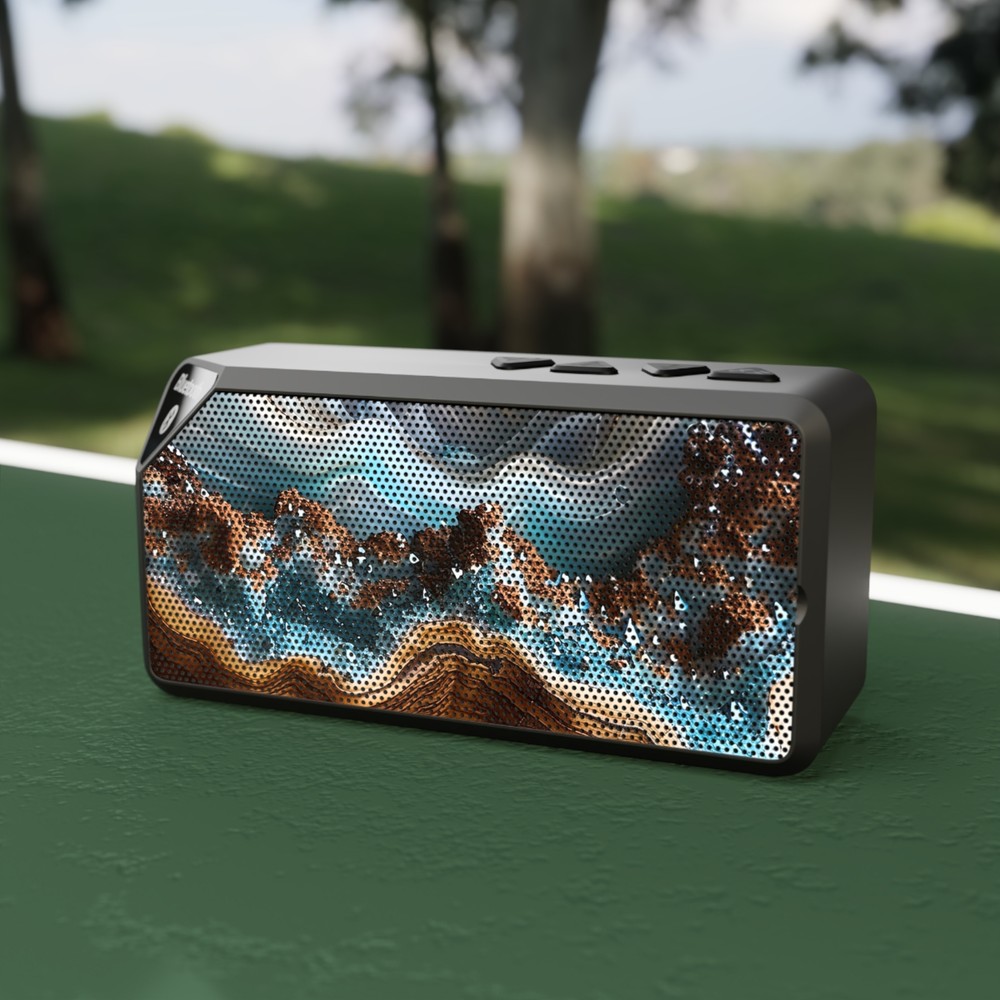 Blue Topaz Agate Design Jabba Speaker, Elegant and Functional, Bluetooth