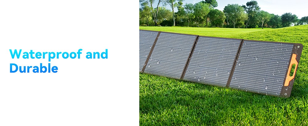 Oscal 200W Foldable Solar Panel ETFE Material ≥22% Solar Conversion Efficiency