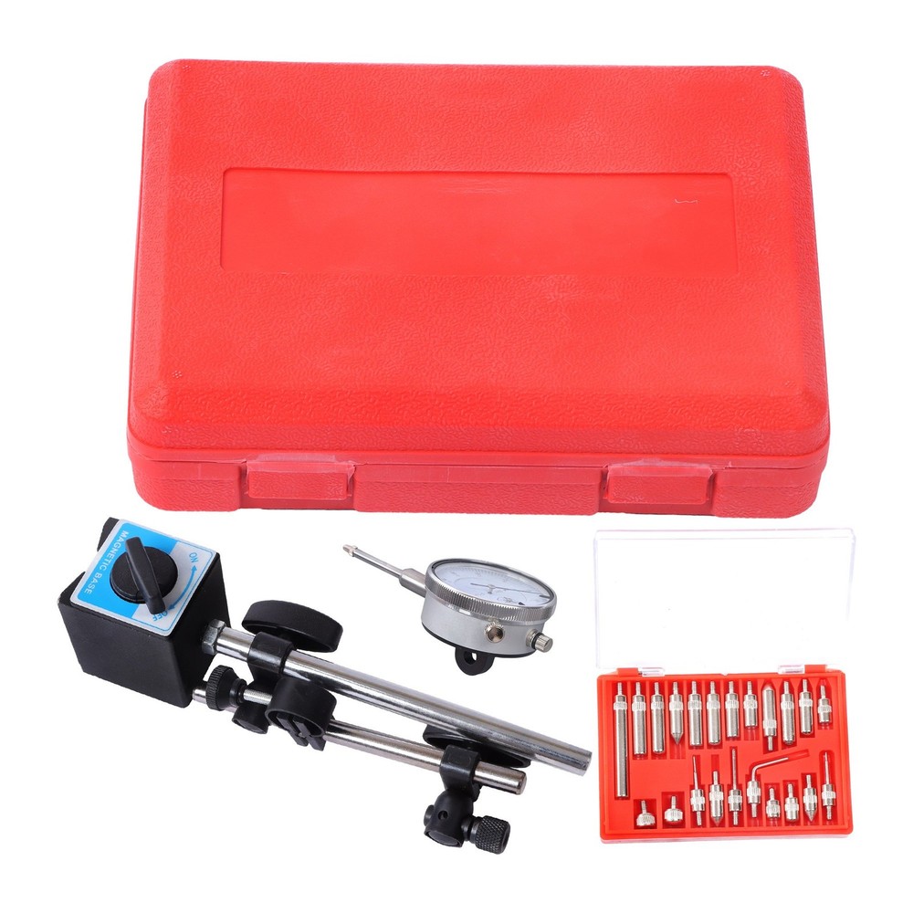 Magnetic Base Indicator Holder + 1" Indicator + Indicator Points 22pcs
