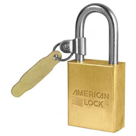 American Lock A41katag Padlock, Keyed Alike, Long Shackle, Rectangular Brass