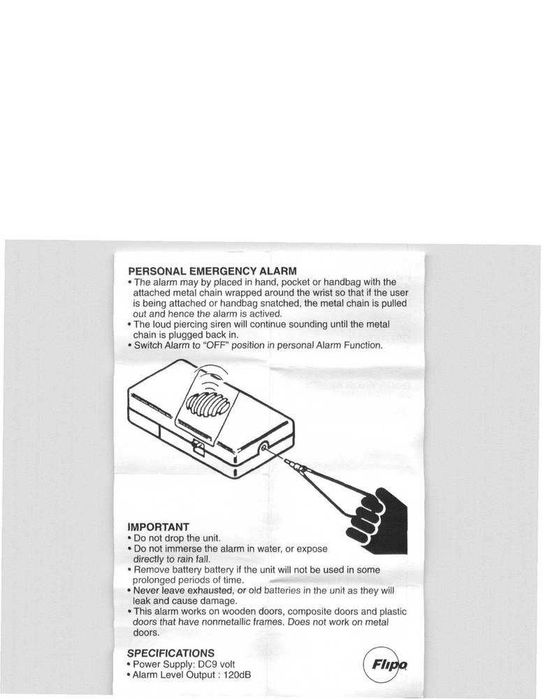 Personal Safety and Home Security Alarm in one Compact Device!