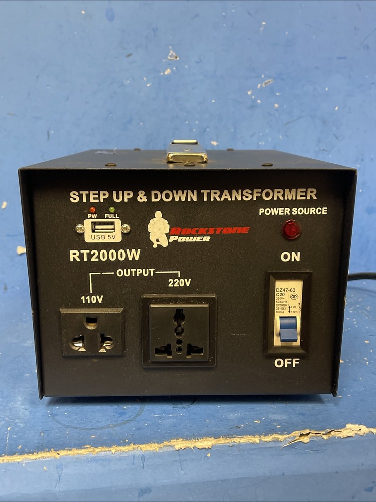 ROCKSTONE POWER STEP UP & DOWN TRANSFORMER RT2000W