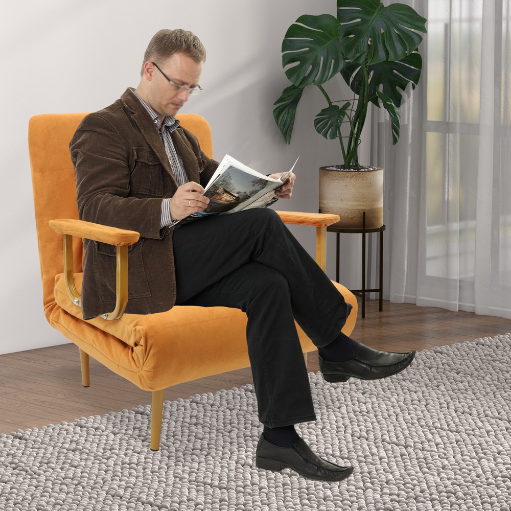 Folding 3 IN 1 Convertible Sofa Bed with Pillow & 5-Position Adjustable Backrest