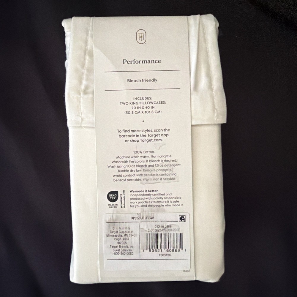 ☀️ NEW Threshold Ultra Soft King Pillowcases 400 Count White