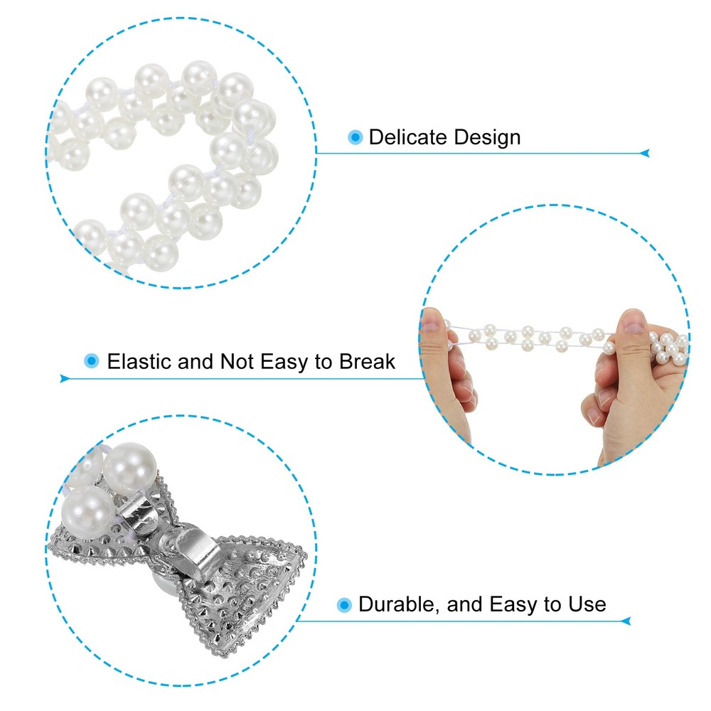 2pcs Curtain Tiebacks Ropes Bow-Knot Style Drape Tie Backs Silver